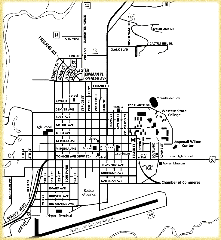 City of Gunnison Map